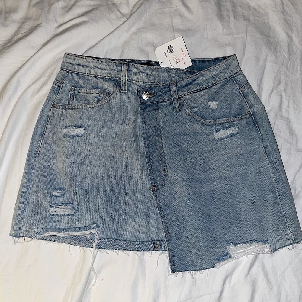 Denim Wrap Skirt